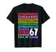 67th Day of School Teacher Kids 67 Math Number Six Seven T-Shirt