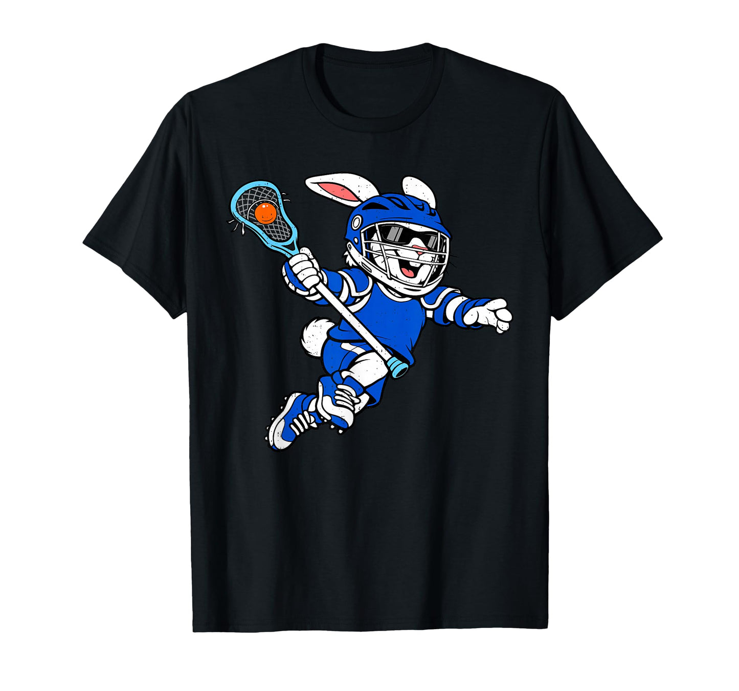 Bunny Playing Lacrosse Rabbit Easter Sport Men Boys Kids T-Shirt