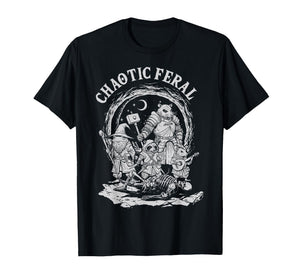 Chaotic Feral Funny RPG Party Fantasy Animal Meme T-Shirt