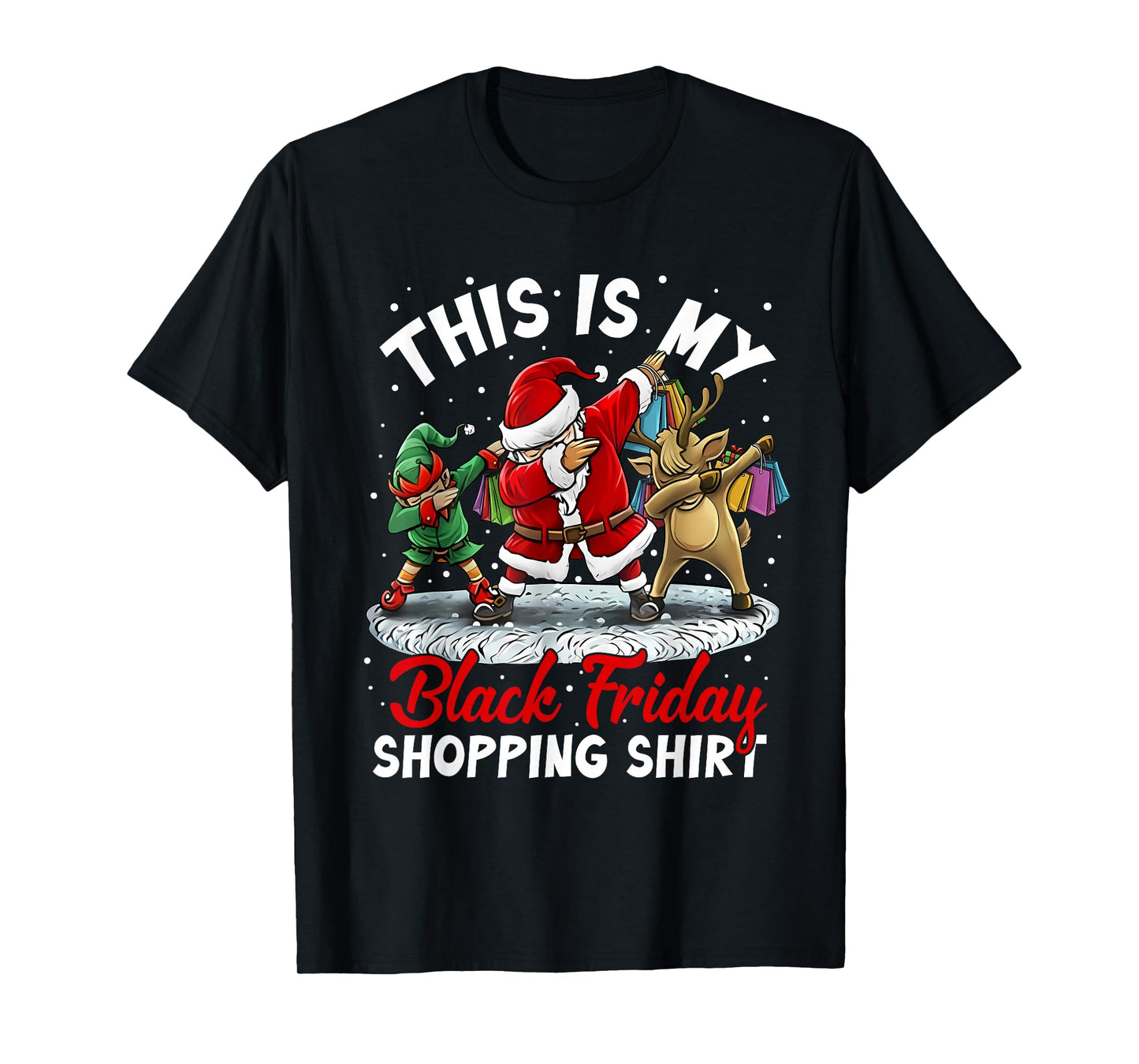 This is My Black Shopping Funny Friday Shopping Dabbing Crew T-Shirt