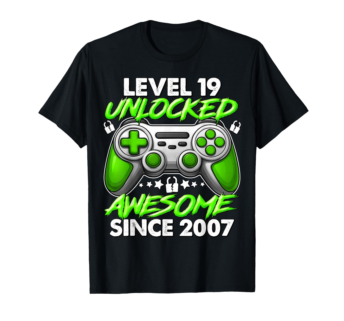 Level 19 Unlocked 19 Year Old Gifts Boys 19th Birthday Boy T-Shirt