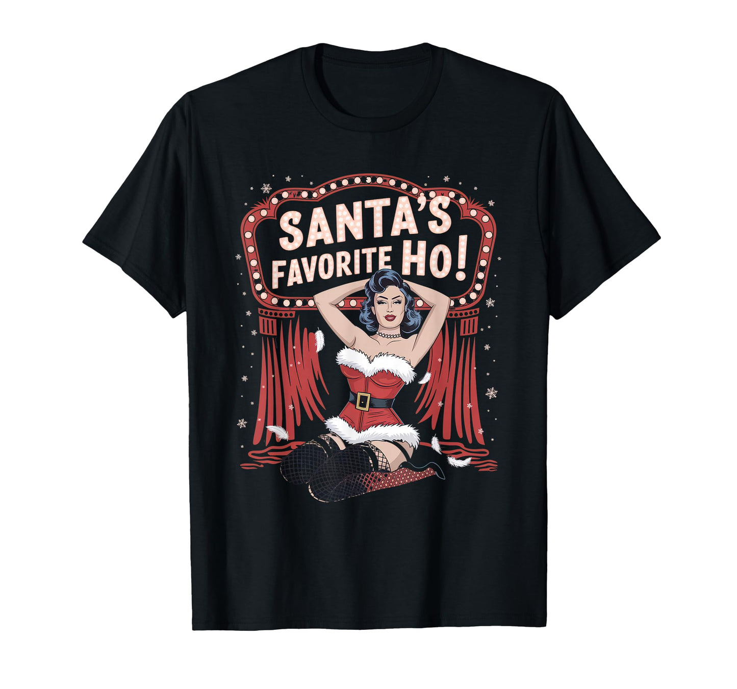 Santa's Favorite Ho Tshirt Funny Christmas Naughty Pajama T-Shirt