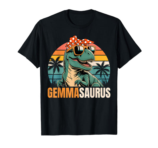 Gemma Saurus GemmaSaurus T Rex Dinosaur Family Matching T-Shirt