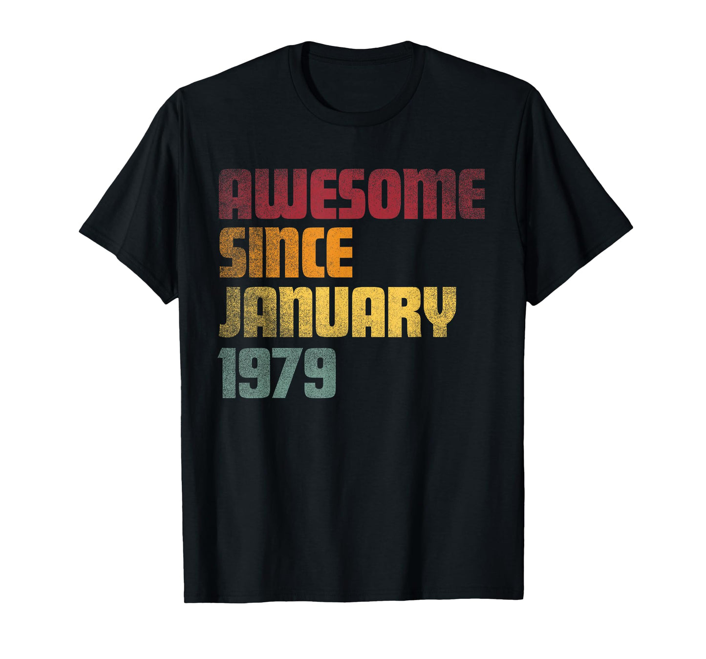 Awesome Since January 1979 47th Birthday - Vintage T-Shirt