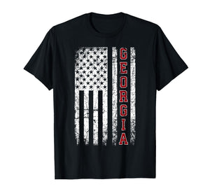 Vintage Georgia GA Men Georgia GA Women Classic Retro Red T-Shirt