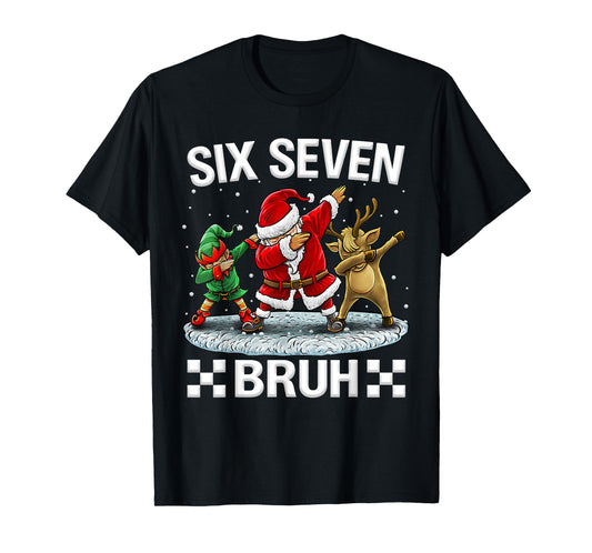 Six Seven Meme Christmas 67 Santa Dabbing Xmas Men Women Kid T-Shirt