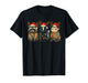 Raccoon Possum Skunk Christmas Lights Santa Hat Xmas T-Shirt