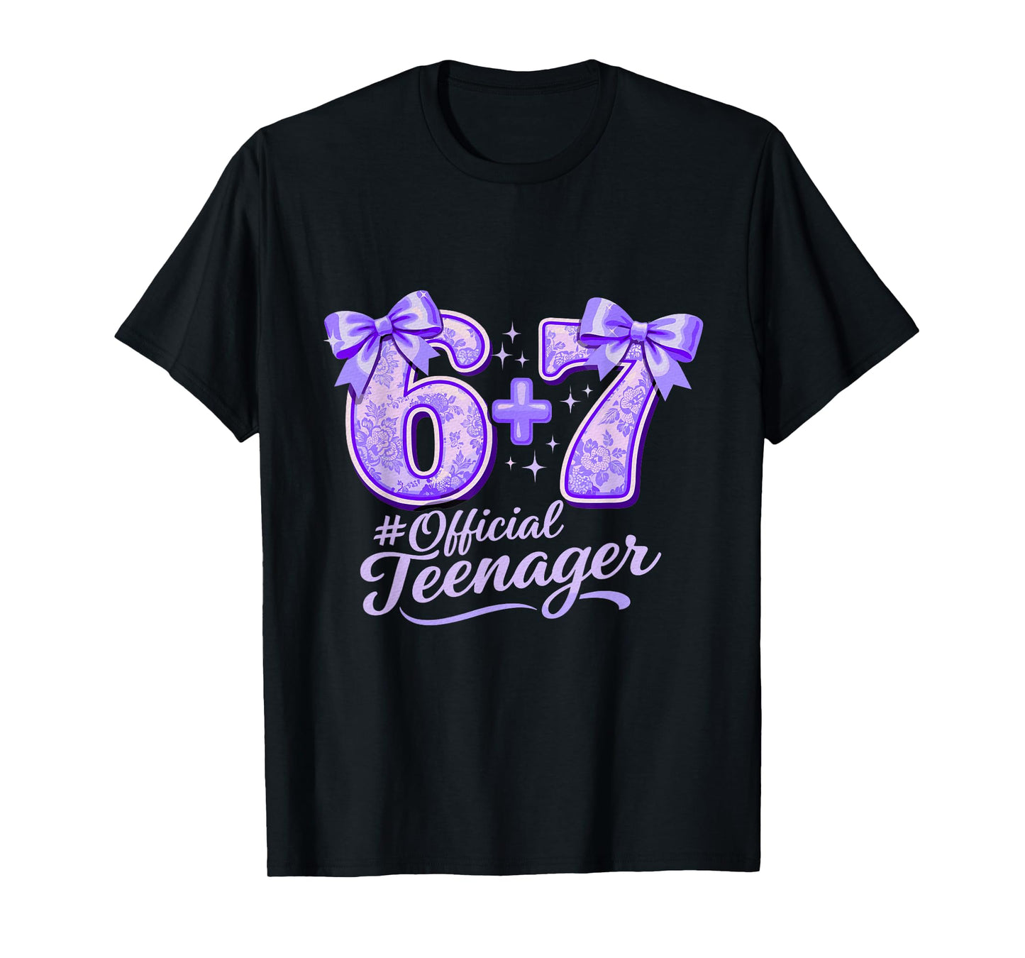 Official Teenager 13 Years 13th Birthday Girls Six Seven T-Shirt