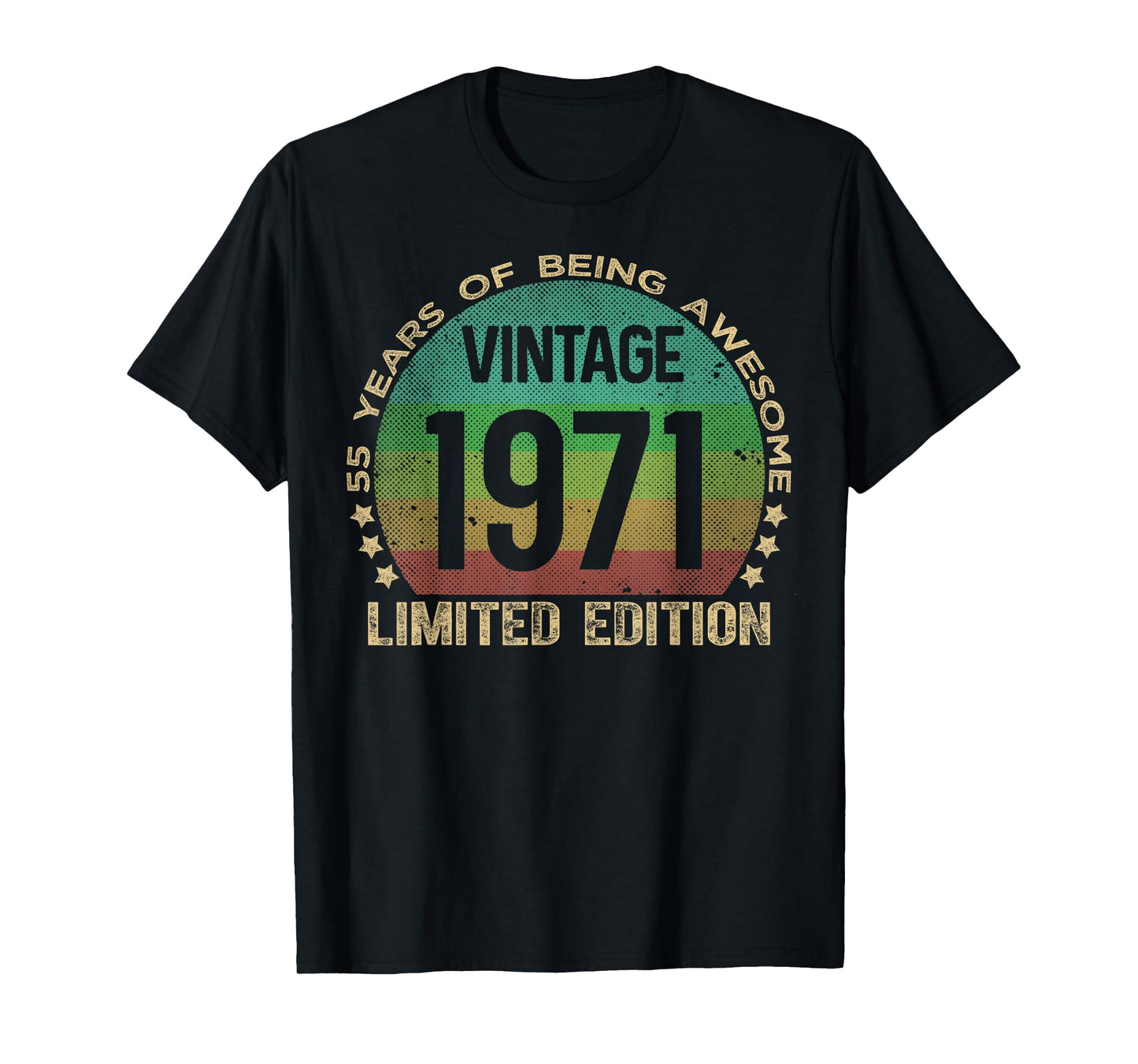 55 Year Old Gifts Vintage 1971 Limited Edition 55th Birthday T-Shirt