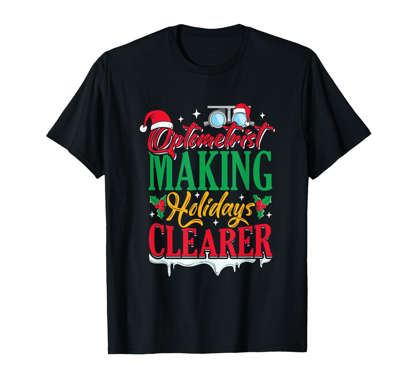 Xmas Optician Eye Doctor Optometry Christmas Optometrist T-Shirt