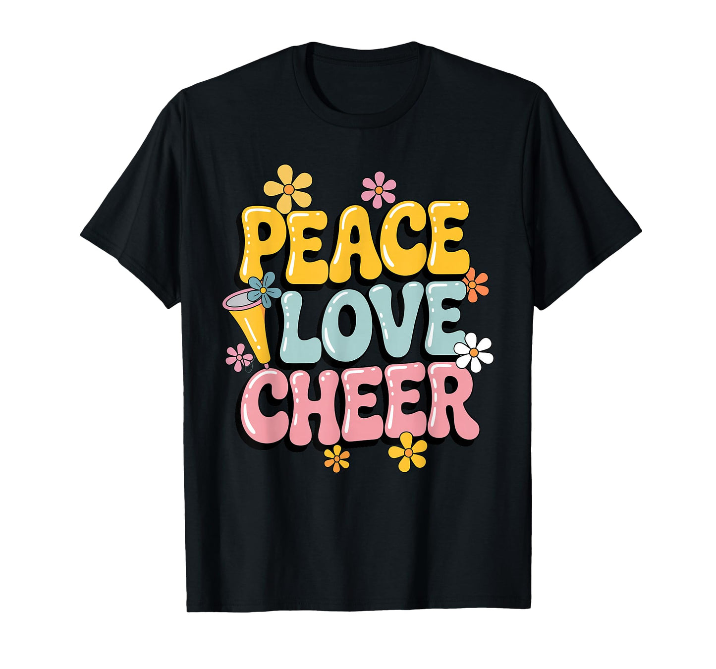 Funny Cheerleading Art for Men Women Kids Cheerleader Cheer T-Shirt