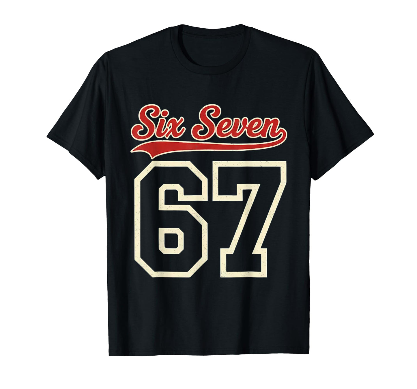 Vintage Six Seven 67 Meme Retro 6 7 Number T-Shirt