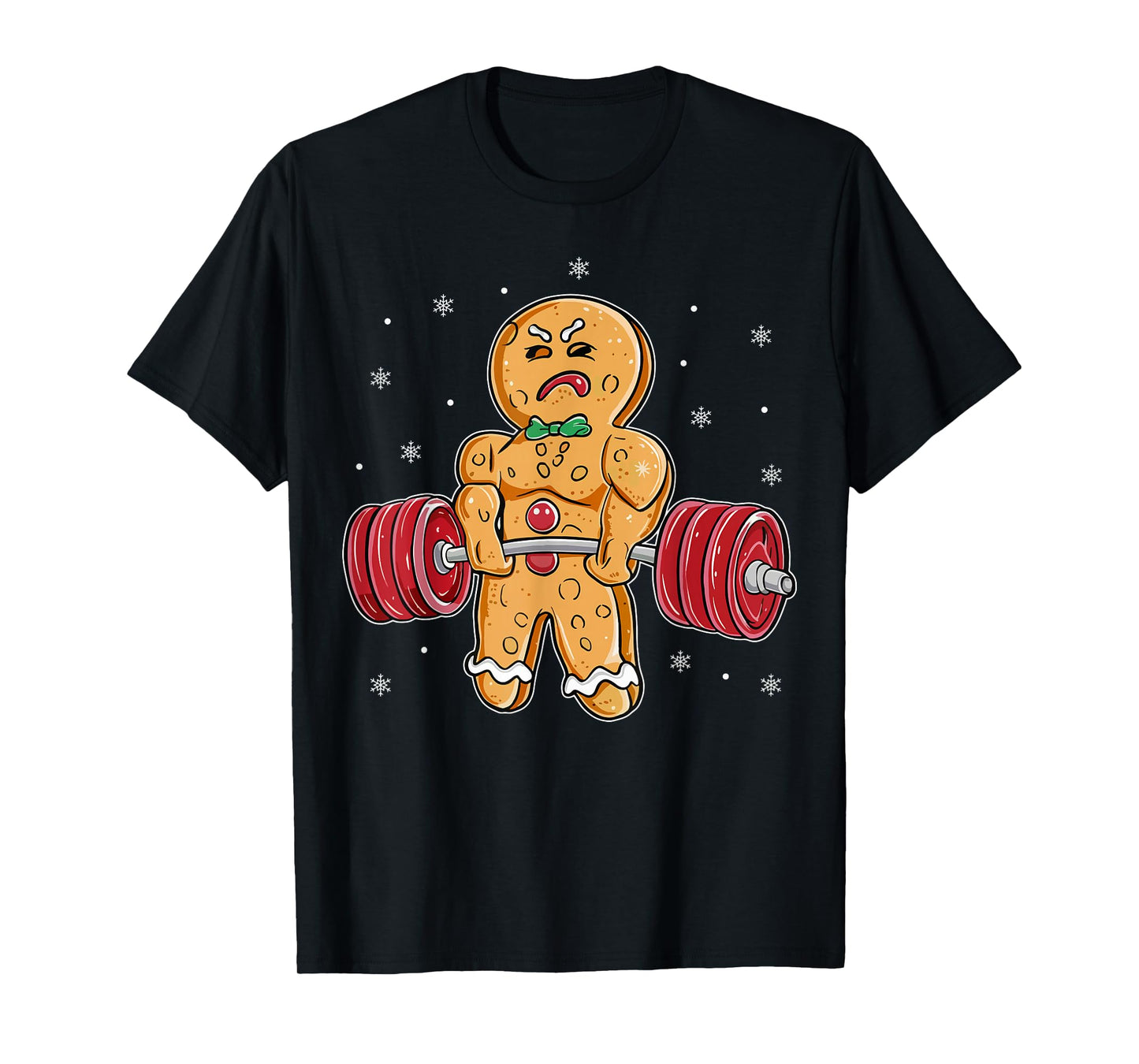 Gingershred Funny Gingerbread Man Gym Bodybuilding Christmas T-Shirt