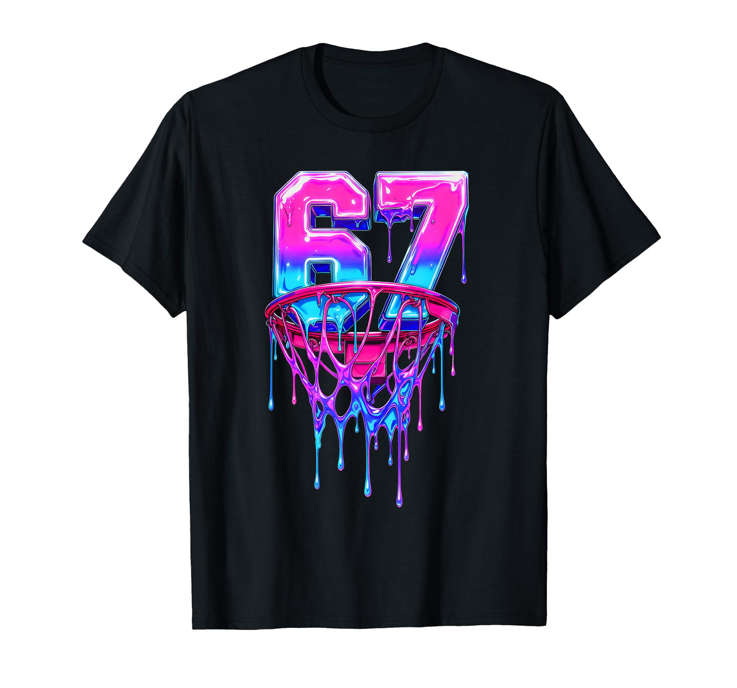 67 Basketball Drip Six Seven Funny T-Shirt