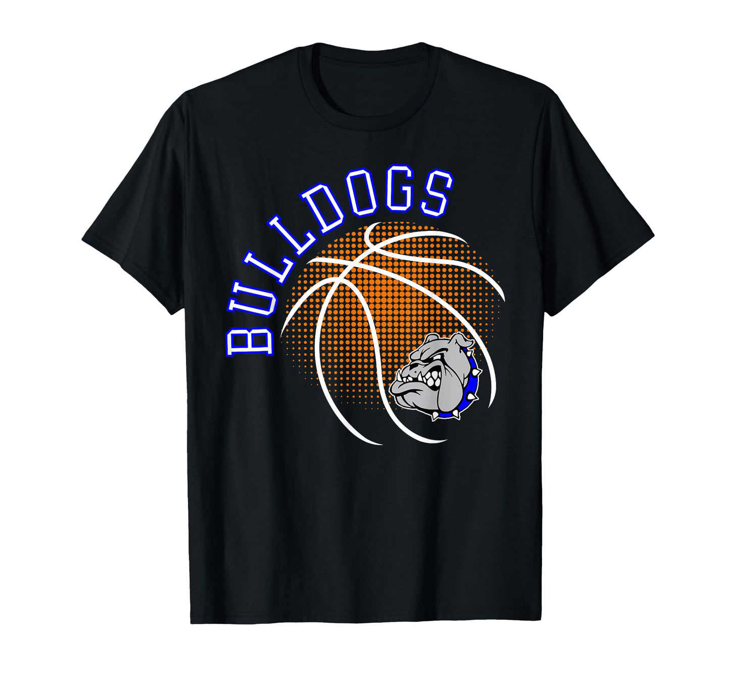 Bulldogs Basketball Sport Mascot Blue Bulldog Pride Game Day T-Shirt