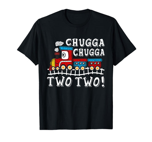 2nd Birthday Boy Train Chugga Chugga Two Two Toddler T-Shirt
