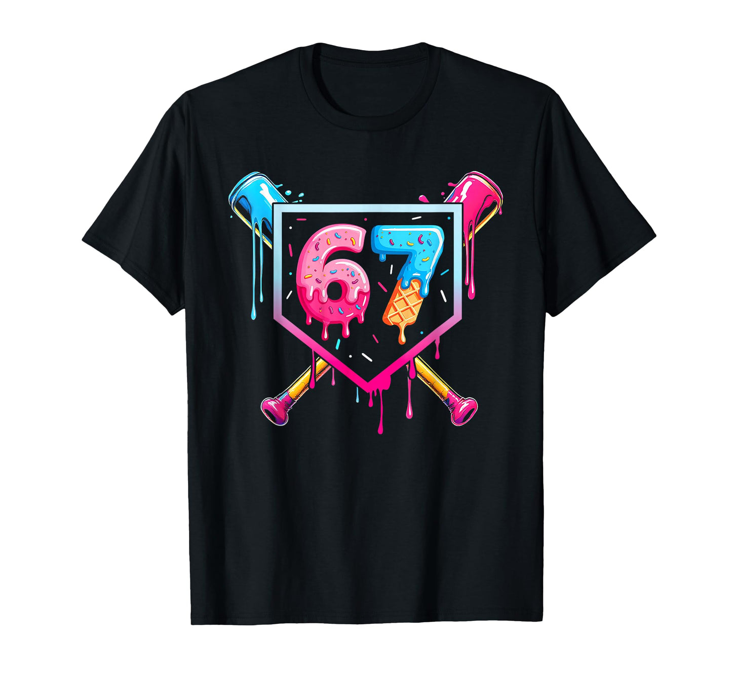 Baseball Drip 6-7 Funny Meme Six Seven Boys Girls T-Shirt