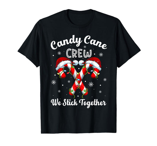 Christmas Candy Cane Heart Holiday Family Matching Pajama T-Shirt