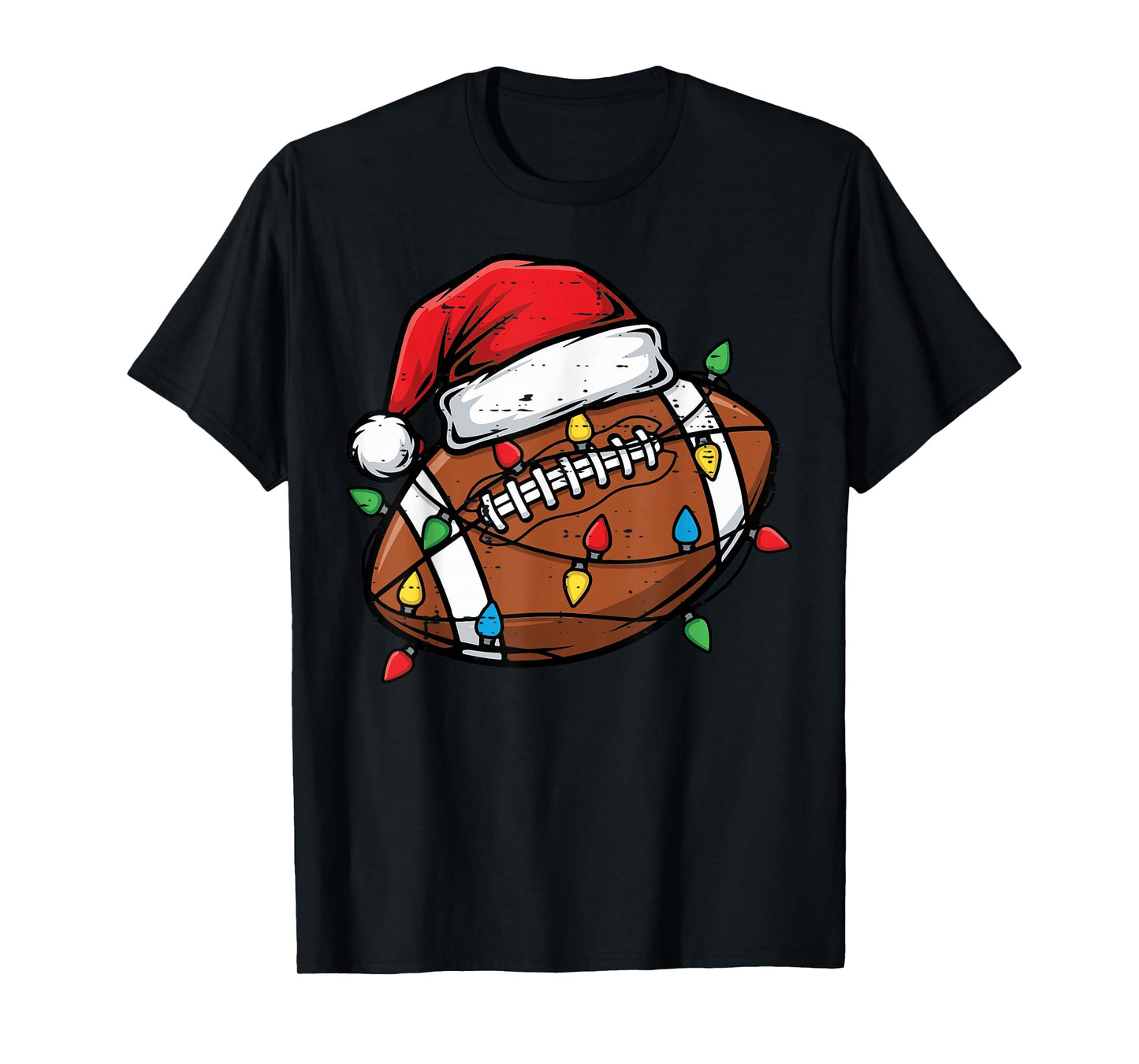 Christmas American Football Santa Funny Xmas Men Boys Kids T-Shirt