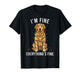 Golden Retriever Christmas I'm Fine Everything is Fine T-Shirt