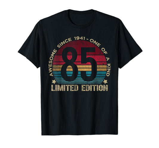 85 Year Old Gifts Vintage 1941 Limited Edition 85th Birthday T-Shirt