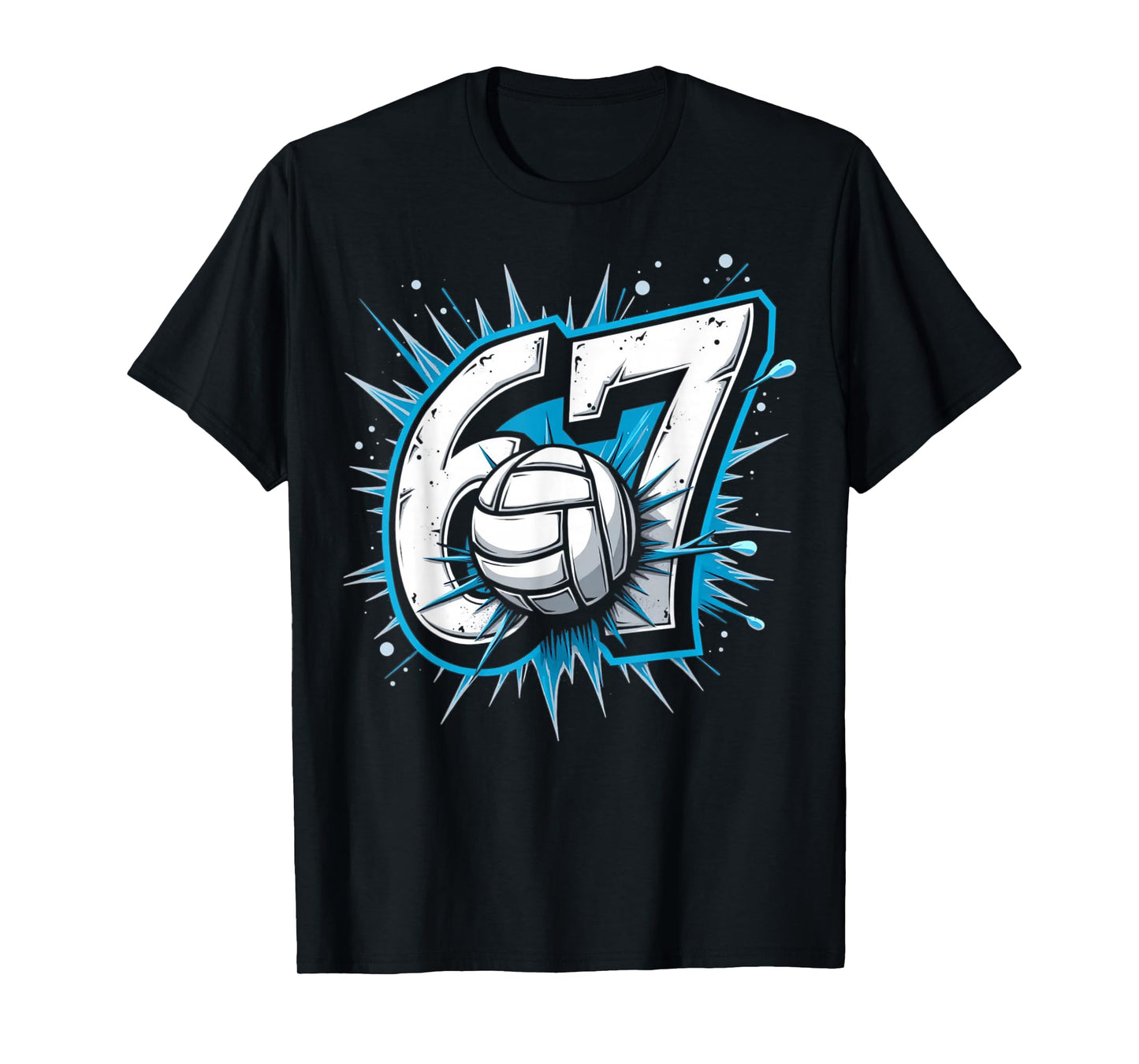 6 7 Volleyball Meme Power Sports Humor T-Shirt