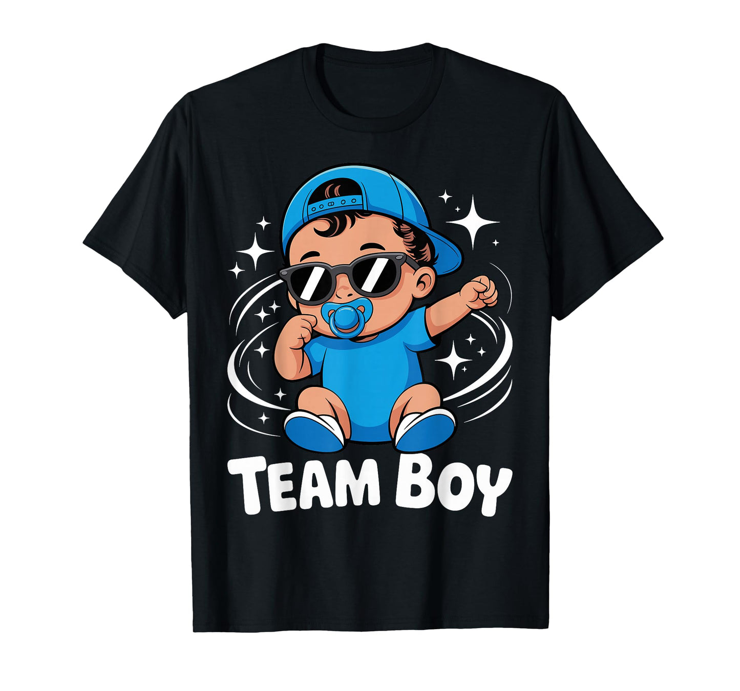 Team Boy Baby Announcement Gender Reveal Family Party T-Shirt