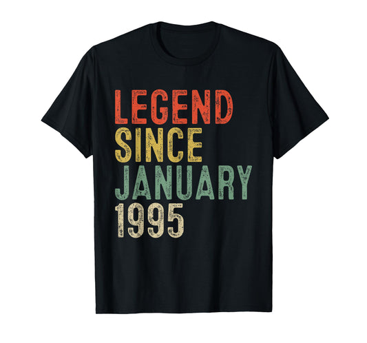 Legend Since January 1995 31st Birthday Gifts 31 Year Old T-Shirt