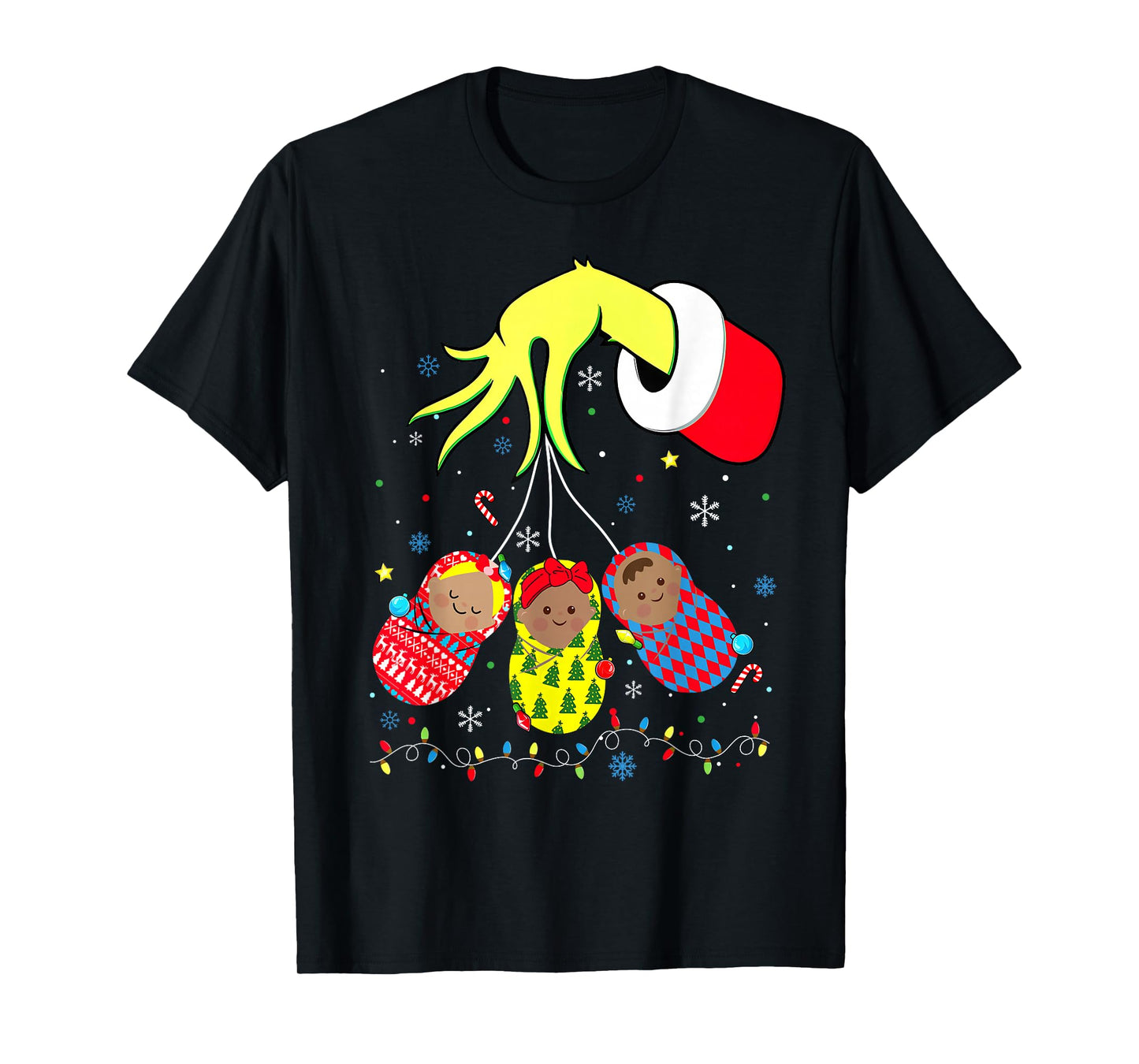 Labor and Delivery Nurse Xmas Lights Merry Christmas Holiday T-Shirt