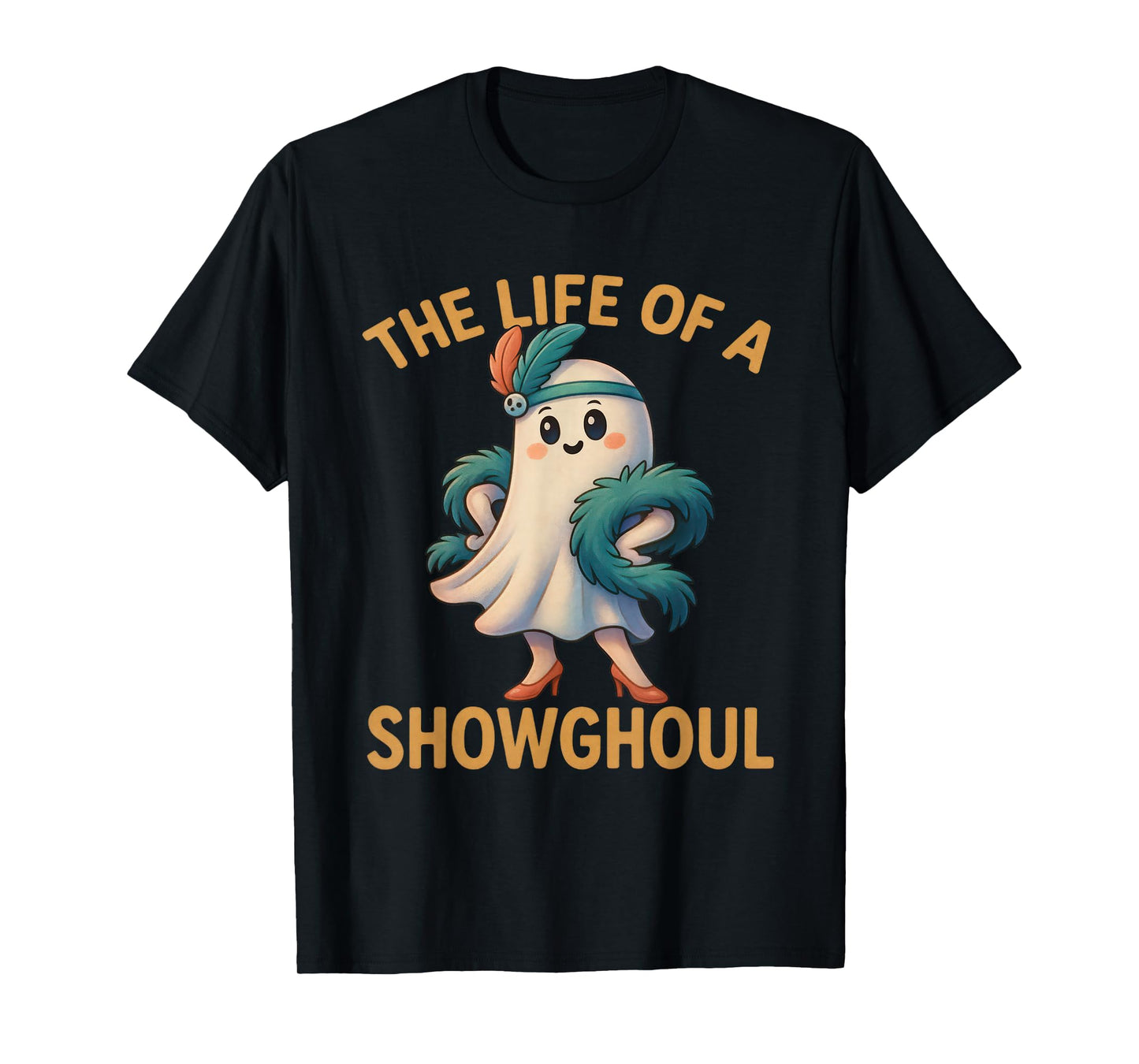 The Life of a Showghoul Flapper Ghost 1920s Retro Pun T-Shirt