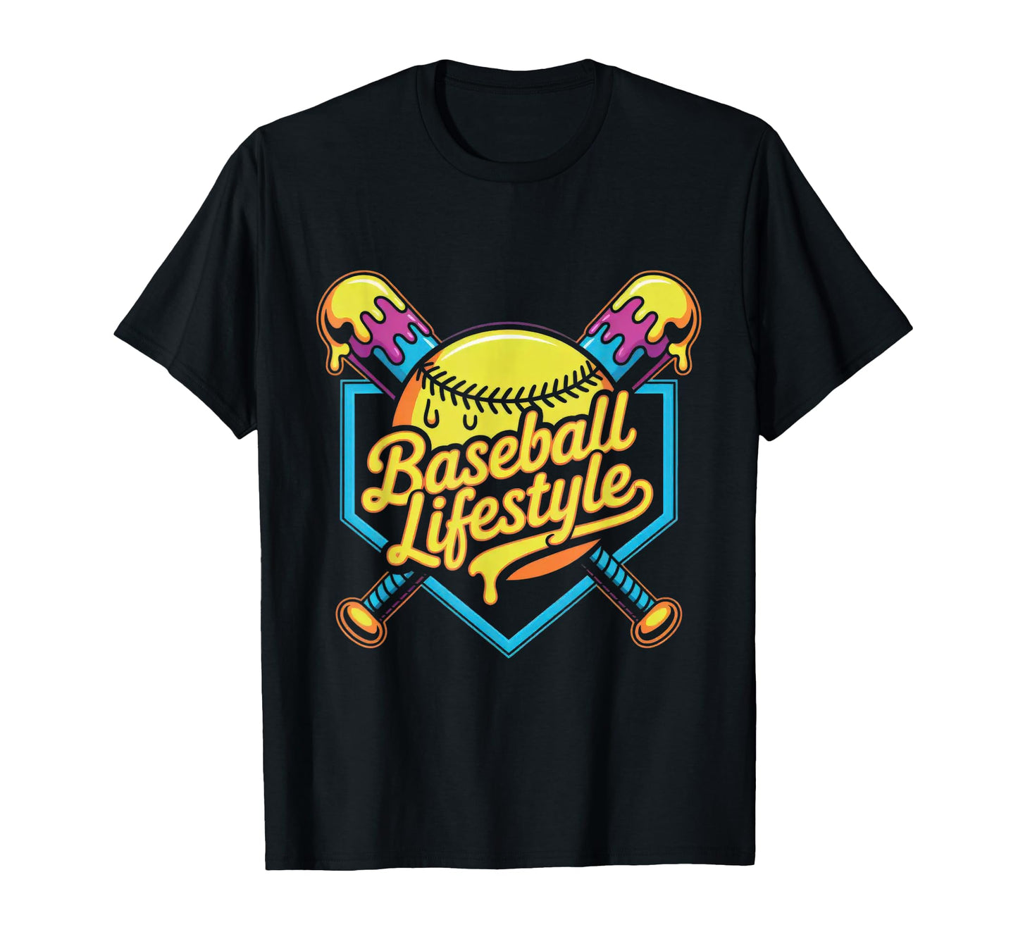 Baseball Lifestyle 101 Apparel Youth Baseball Drip Ice Cream T-Shirt