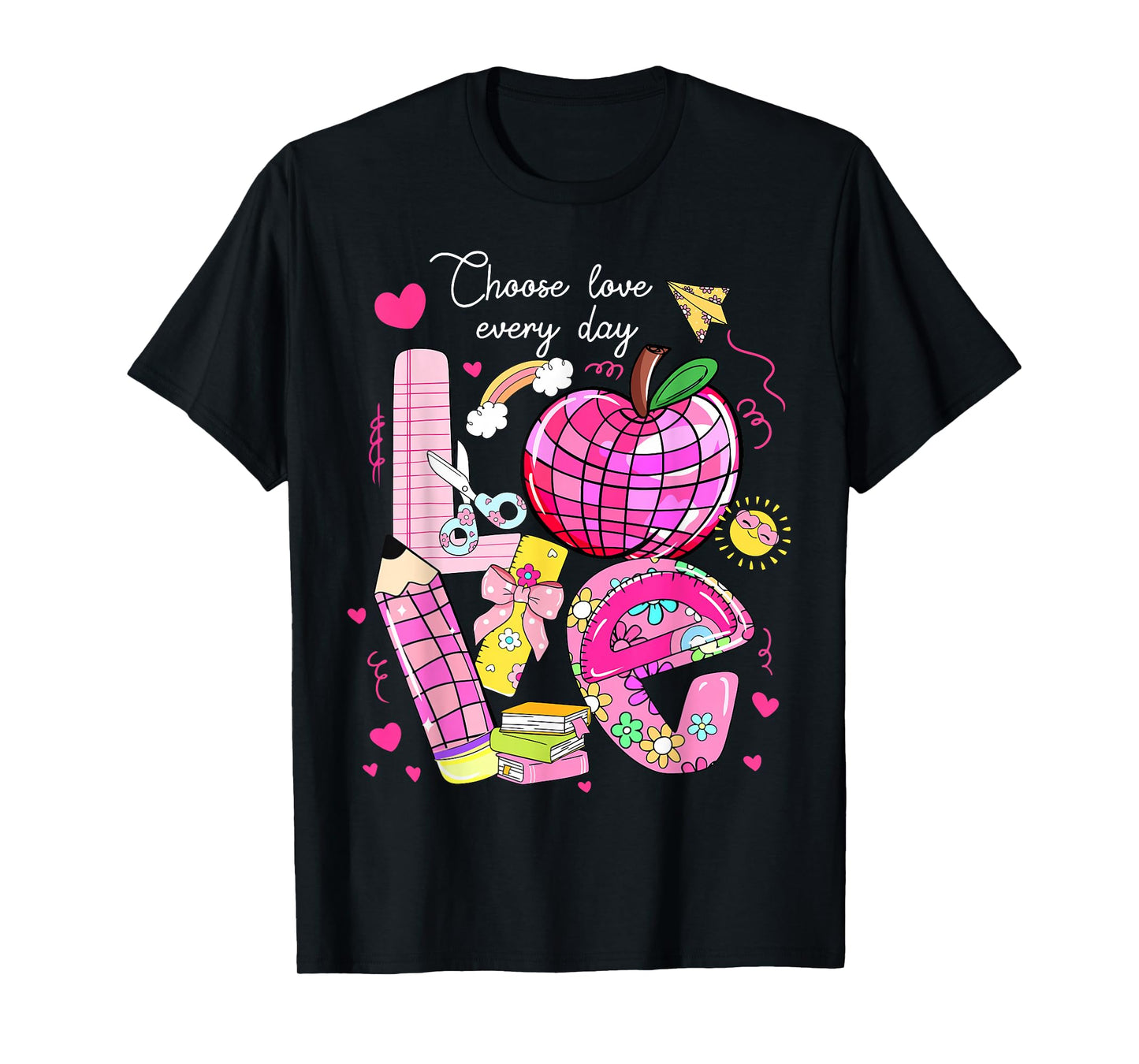Love Valentines Day for Women Teacher Girls Mom Valentine T-Shirt