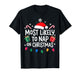 Most Likely to Nap On Christmas Family T-Shirt