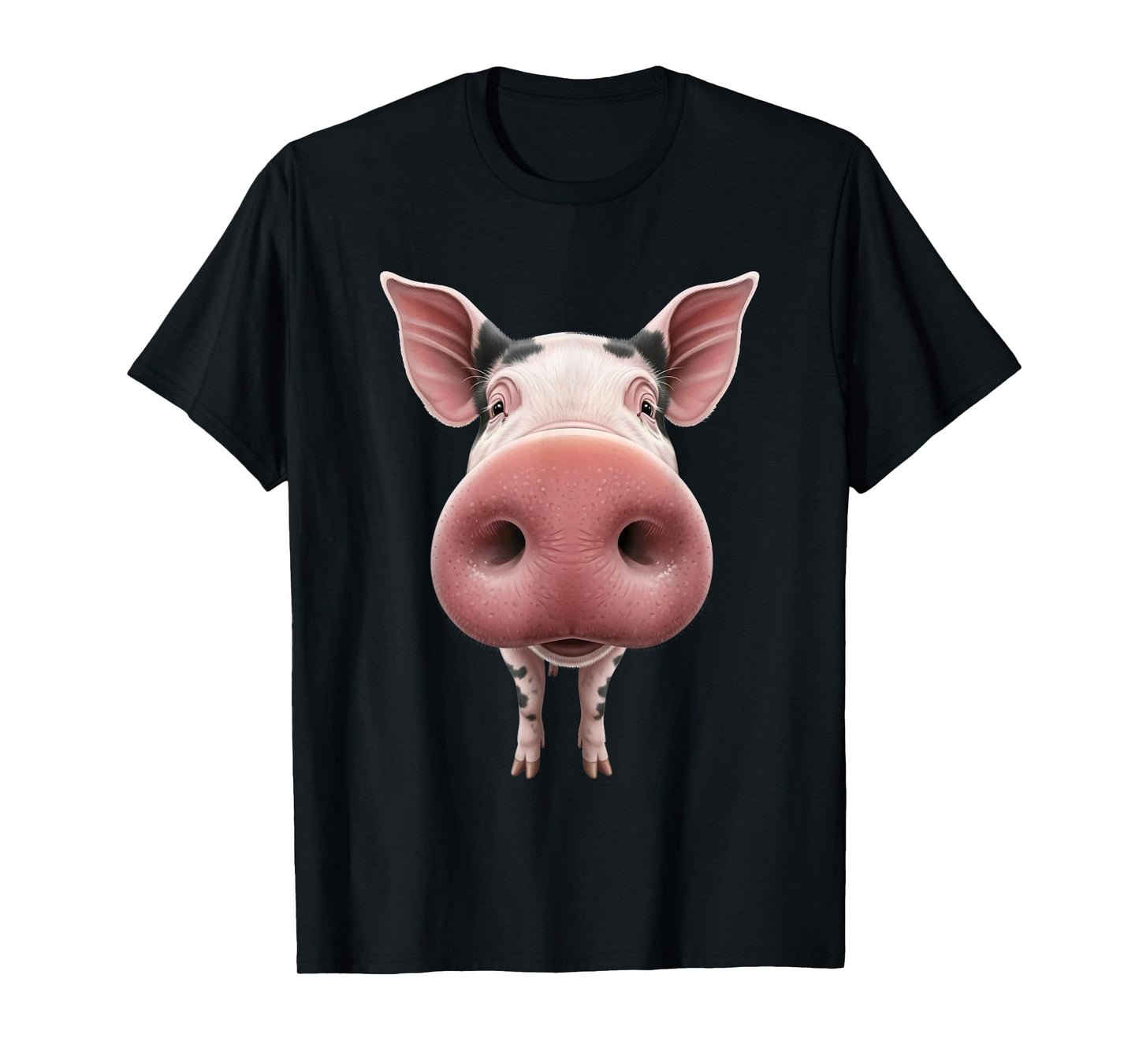 Pig Face Cartoon Animal Lover Funny Farm Humor T-Shirt