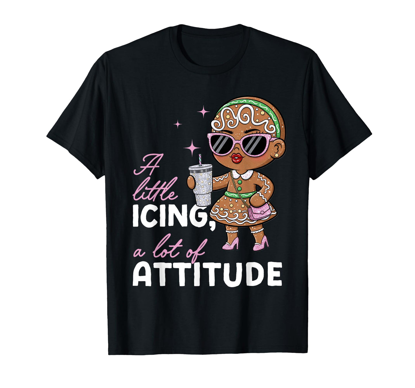 Sassy Gingerbread Girl Bougie Christmas Attitude Funny T-Shirt