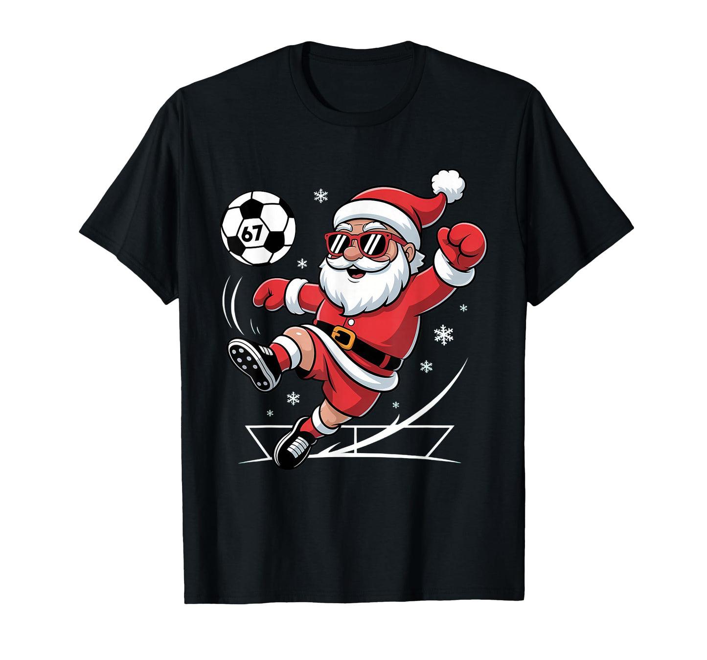 Funny Soccer Santa 67 Meme Christmas Xmas Pajamas Boys T-Shirt