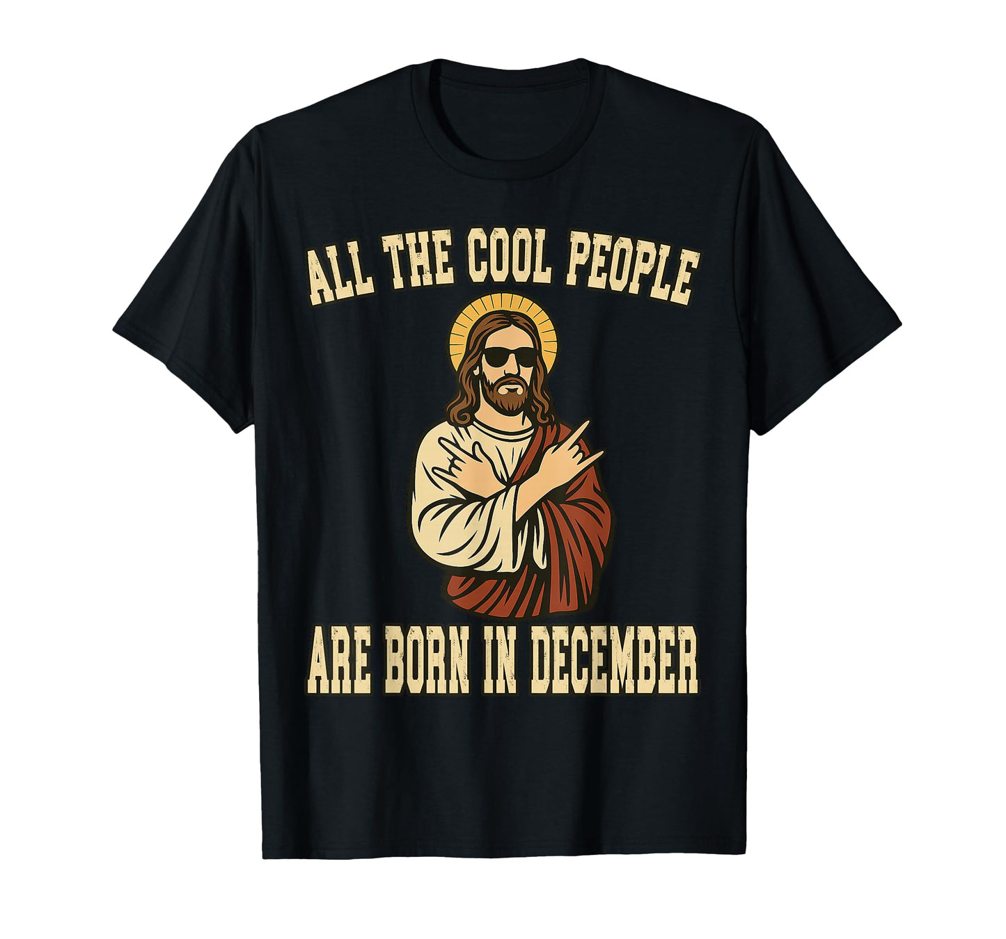 All Cool People are Born in December Jesus Bday Christmas T-Shirt