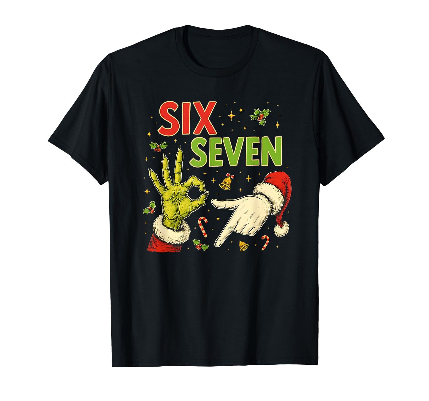 67 Meme Six Seven Funny Kids Christmas Holiday T-Shirt