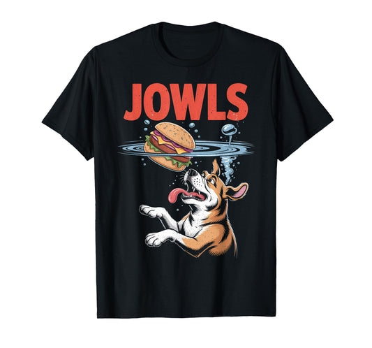 Funny Dog Jowls Burger, Puppy Lover T-Shirt