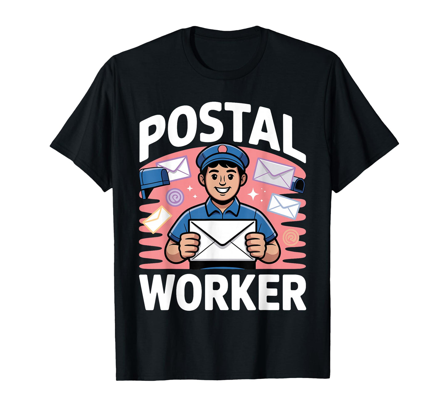 Funny Postal Worker Art for Men Women Mail Man Mail Carrier T-Shirt