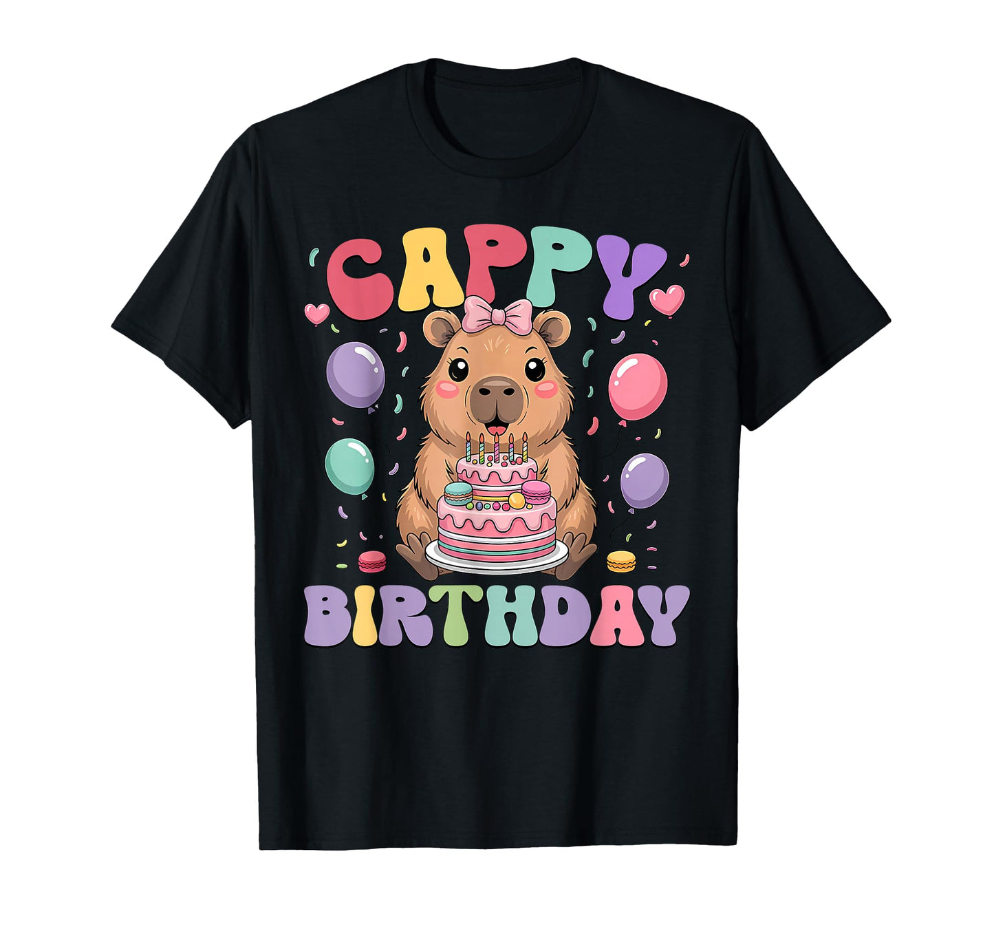 Capybara Birthday Girls Funny Birthday Kids Boys Girls T-Shirt