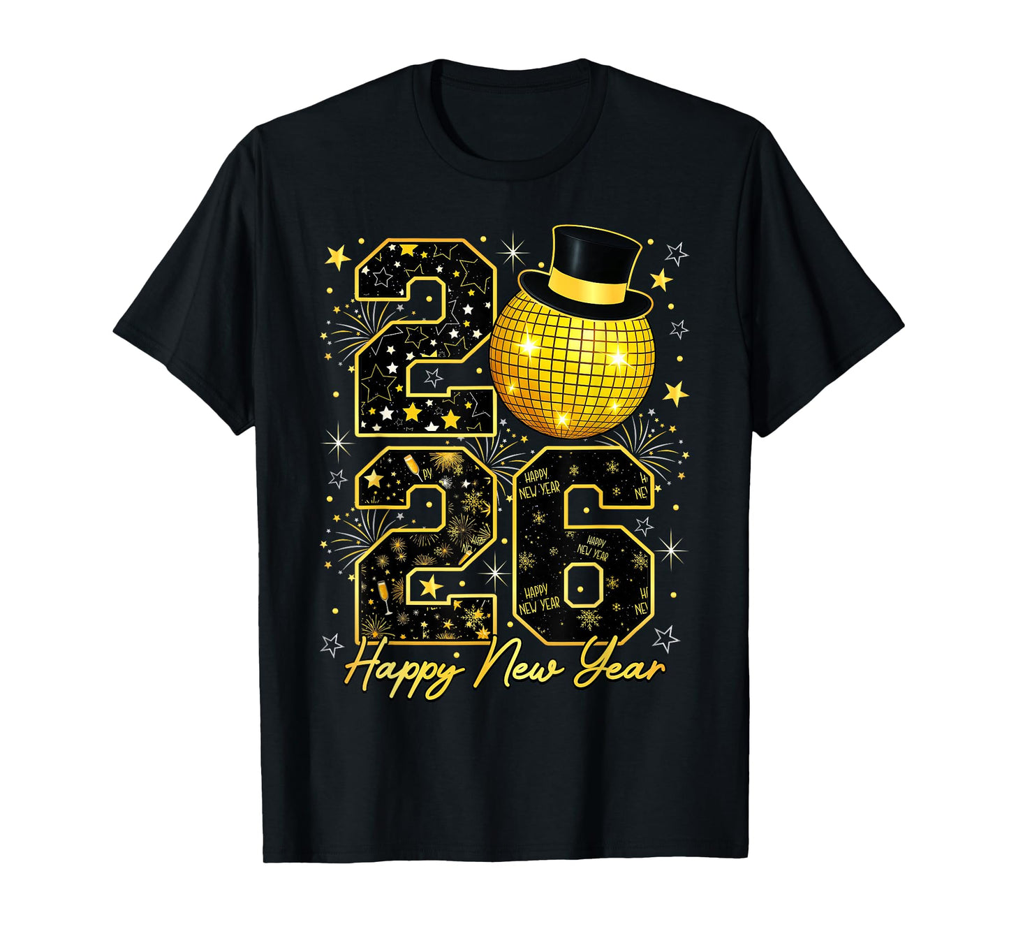 Happy New Year 2026 Disco Ball New Year's Eve Party Family T-Shirt