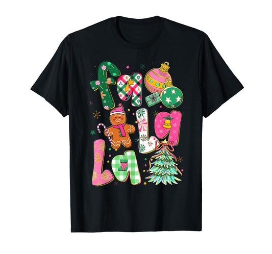 Falala Funny Xmas Song Christmas Retro Women Girls Kids T-Shirt
