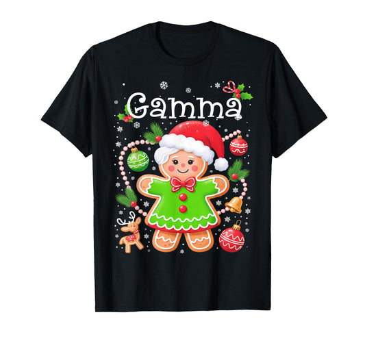 Cute Gamma Gingerbread Family Matching Christmas Cookie T-Shirt