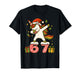 Funny 67 Christmas Unicorn Six Seven Meme Santa Kids Girls T-Shirt