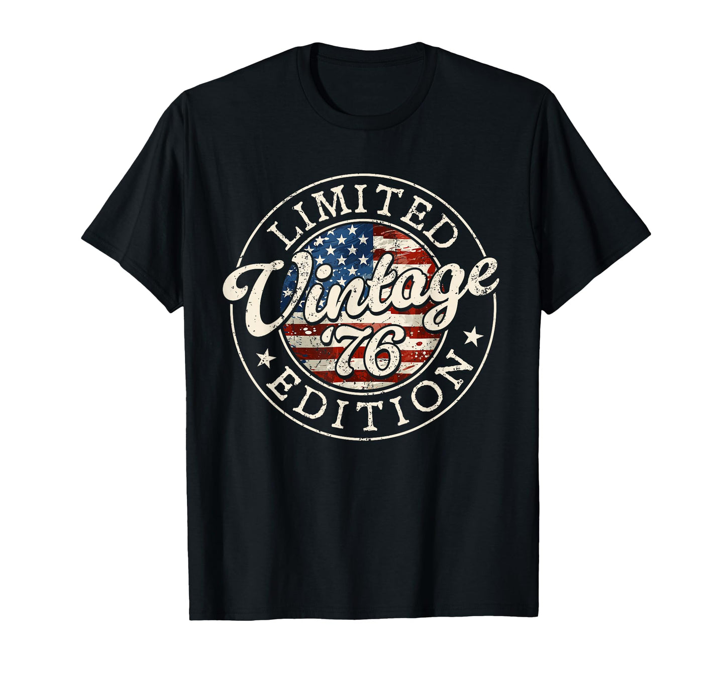50 Years Old Gifts Vintage 1976 American Flag 50th Birthday T-Shirt