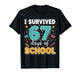 I Survived 67 Days of School Teacher Meme Funny Classroom T-Shirt