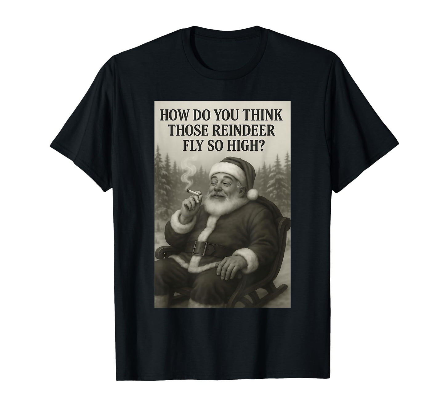 Cool Santa Claus Smoking Weed Marijuana 420 Christmas Quote T-Shirt