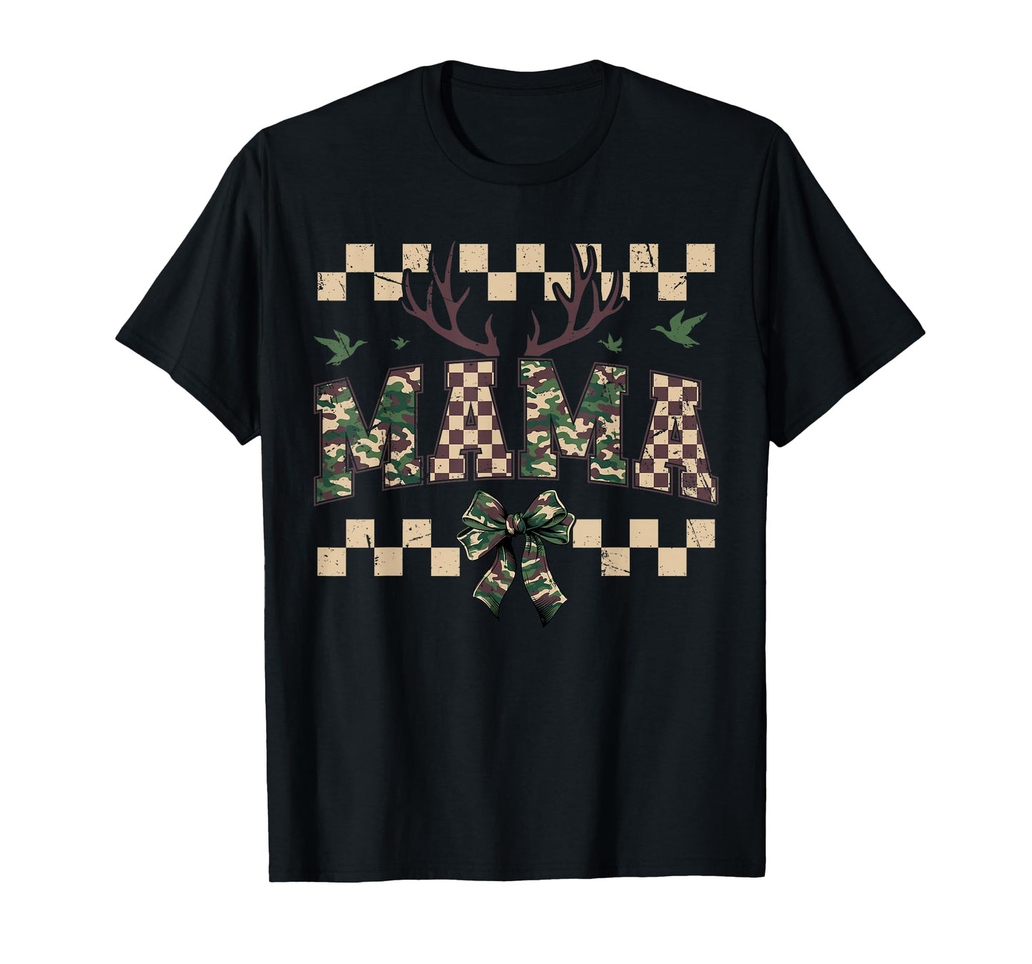 Retro Camo Hunting Mama Deer 90s Wildlife Camping Forest T-Shirt