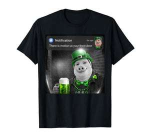 Funny St Patricks Day John Pork with Motion Meme T-Shirt